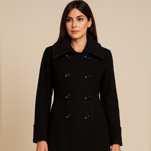 Worthington Jackets & Blazers - Worthington Black Double-Breasted Coat